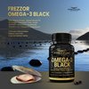 FREZZOR Omega 3 Black for Joint Care & Comfort - New Zealand Green Lipped Mussel Oil Capsules; 53x Higher Potency with UAF1000+ Super Antioxidant, No Fishy Aftertaste, 60 Count (Pack of 2)