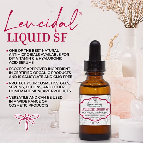 RESURRECTIONbeauty Leucidal® Liquid SF | Natural Moisturizing Ingredient for DIY Vitamin C, Ascorbic Acid, & Hyaluronic Acid Powder Serum, Facial Lotion & Other Cosmetic Making Formulations, 1 oz
