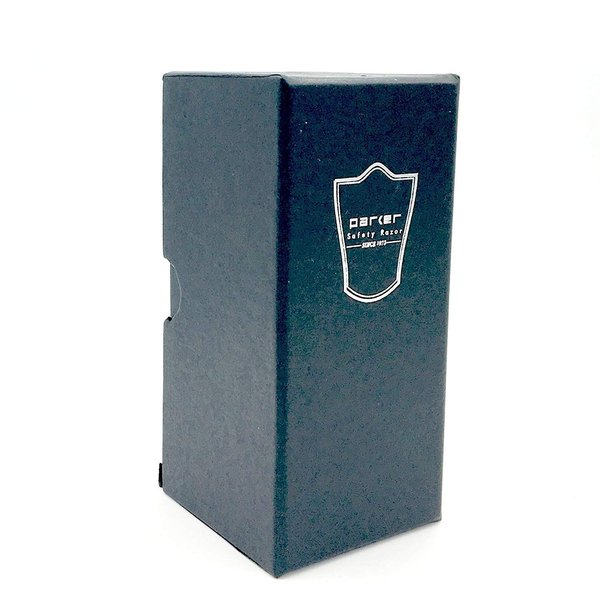 Parker Safety Razor SYNTHETIC Bristle Shaving Brush with Classic White Handle - Brush Stand Included
