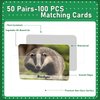 gisgfim 50 Pairs Memory Matching Game Wild Animals Concentration Memory Card Matching Games
