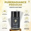 PureRadiance Hair Fiber for Thinning Hair - 15g Quick Solution for Thicker, Fuller-Looking Hair - Strong Hold, No Itching, & Sweat Proof - Advanced Hair Building Fibers for Instant Volume (Black)