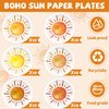 60 Pcs Boho Sun Theme Party Plates for First Trip Around The Sun Birthday Party Decorations 9 Inch Boho Sunshine Paper Plates Disposable Hippie Party Plates for Sunshine Baby Shower Birthday Supplies