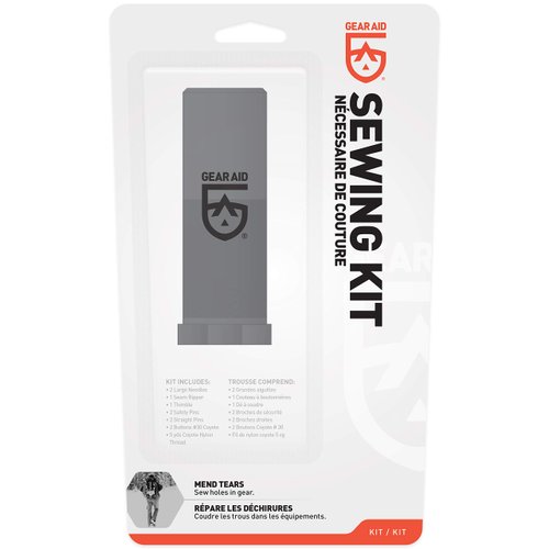 Gear Aid Outdoor Sewing Kit for Gear Repairs with Needles, Safety Pins, Buttons and Seam Ripper,Black