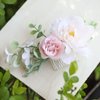 Fangsen Wedding Rose Flower Hair Comb Bridal Headpiece Floral Hair Accessories for Brides and Bridesmaids (FS-231)