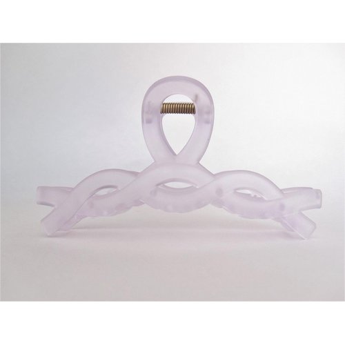 Generic Long clear frosted lavender purple hair claw clip for long hair