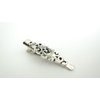 Generic Small silver metal filigree alligator hair clip barrette for fine thin hair