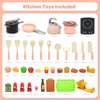 CUTE STONE Play Kitchen Accessories Set, Kids Cooking Toys Set with Play Pots and Pans, Electronic Induction Cooktop with Sound and Light, Cookware Utensils Kids Kitchen Set Kitchen Toys for Kids