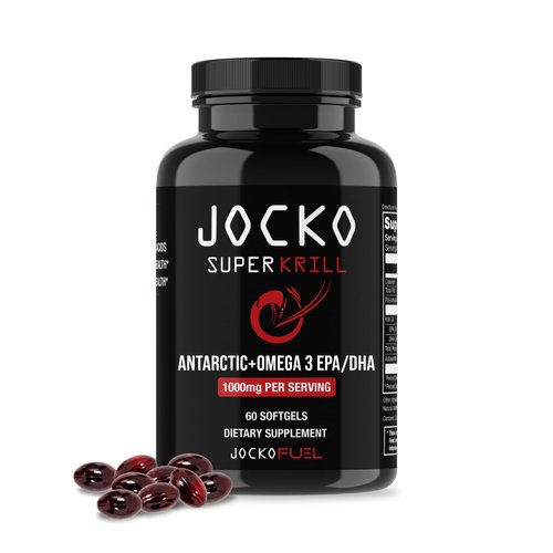 Jocko Fuel Antarctic Krill Oil Omega 3 Fatty Acid Supplements DHA & EPA - 1000mg Softgels - Supports Joints, Mobility & Mental Function (60 Softgels)