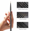 ShynyShy Nail Art Brushes, Liner Brush for Nails Brush Set, Nail Art Brush Set Nail Design Tools, Dotting Drawing Tool for Long Lines, Thin Details Acrylic Polish Gel 0.23/0.35/0.47/0.71/0.94inch
