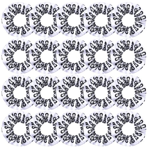WILLBOND 20 Pcs Cheer Scrunchies Cheer Hair Accessories Cheerleading Hair Ties Elastic Scrunchies Hairband Cheerleading Gifts for Girls Women Team Sport Player Gift Birthday Party (White)