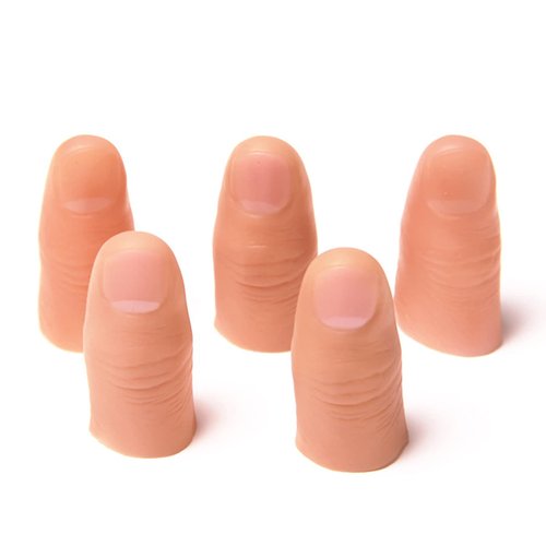 2Pcs Thumb Tip Magic Tricks Fake Thumb Tip Vanish Magic Disappearing Silk Fake Thumb Tip Magic Trick Gimmick Magician Accessory Close up Illusions Making Objects Appear/Disappear，Novelty and Gag Toys