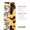 Kent 6T TY Fine Tooth Comb and Wide Tooth Hair Comb - Handmade Styling Comb for Hair Care, Barber Combs, and Beard Combs For Men - Hair Styling Grooming Hair Combs for Men, Women and Kids - Hair Care