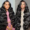 24 Inch 13x6 Lace Front Wigs Human Hair Pre Plucked 200% Density Body Wave Lace Front Human Hair Wigs for Women HD Transparent Glueless Wigs Human Hair Pre Plucked with Baby Hair