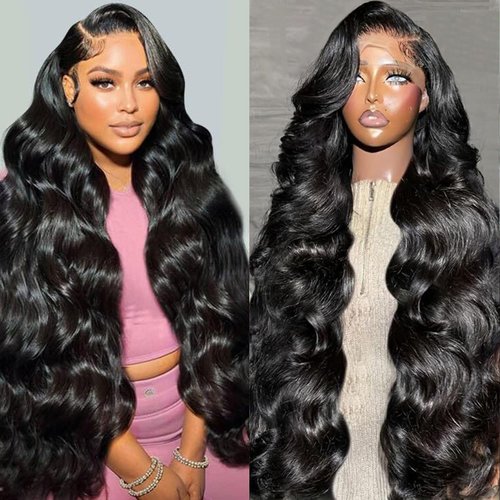 24 Inch 13x6 Lace Front Wigs Human Hair Pre Plucked 200% Density Body Wave Lace Front Human Hair Wigs for Women HD Transparent Glueless Wigs Human Hair Pre Plucked with Baby Hair