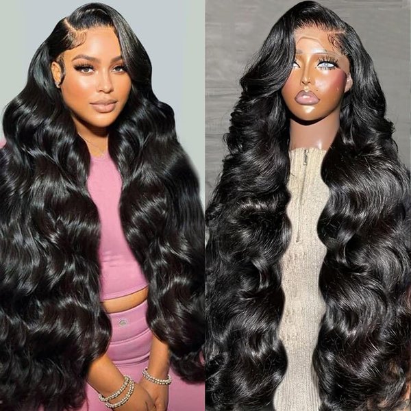 24 Inch 13x6 Lace Front Wigs Human Hair Pre Plucked 200% Density Body Wave Lace Front Human Hair Wigs for Women HD Transparent Glueless Wigs Human Hair Pre Plucked with Baby Hair