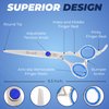 Bucchelli 6.5 Inch Hair Cutting Scissors Professional - Japanese 440A - Salon Scissors for Hair - Convex Blades with Adjustable Tension Knob - Hair Shears Professional (Silver Right 6.5")