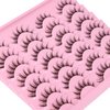 Manga Lashes Clear Band Natural Lashes Wispy Asian 12mm 3D Short Lashes D Curl False Eyelashes Pack by Kiromiro