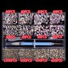 3320Pcs AB Nail Art Rhinestones Crystal,HOINCO 3D Rhinestones Gems Jewels Diamond,24 Types of 320 Diamonds + 3000 Round Beads, Crystals 3D Flat Back Gemstones for Nail DIY Crafts with Tweezers Pen