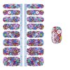 SILPECWEE 5 Sheets Flower Nail Polish Strips Self Adhesive Nail Stickers Full Nail Wraps Nail Art Accessories Nail Strips for Women with 1pc Nail File