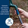 Camco Water Bandit w/Clamp | Connect Garden Hose/Water Hose to Damaged Faucet or Faucet w/o Threads | Features Flexible Design & Includes (2) Water Bandits and (2) Clamps | Drinking Water Safe (22480)