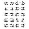 10 Sheets Halloween Eye Shadow Temporary Tattoos Eyeliner Tattoo Stickers Spider Web Bat Pattern Eyeliner Fake Tattoos for Women Men Face Eye Makeup Halloween Decals Party Supplies