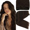Sunny Hair Extensions Real Human Hair Weft Brown Sew in Weft Hair Extensions Human Hair Darkest Brown Human Hair Wefts Natural Hair Extensions Sew in Real Human Hair Premium Hair Extensions 100G 20in