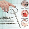 Dermaplaning Cleaning Kit 19 Pcs with Carrying Case - Disposable Scalpel #16,11 &10, Stainless Steel Scalpel Blades Plastic Handle, Tweezers, Scissors, Hemostat - Suitable for Dermaplaning and More