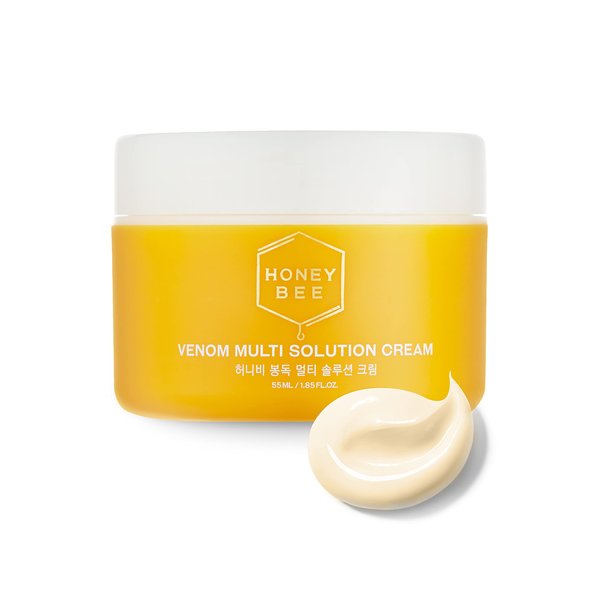 TRUE ISLAND Honey Bee Venom Multi-Solution Cream - All-In-One Daily Face Moisturizer for Sensitive Skin - Hydrating Face Cream w/Bee Venom - Korean Moisturizer Face Cream (1.85 fl oz)