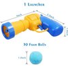 Mewlmart Cat Toys Interactive for Indoor Cats Kitty Toys Cat Toys for Indoor Cats Self Play Cat Ball Toy Pom Pom Balls Plush Ball Launcher for Cats Puff Balls Cat Enrichment Toys 30 Balls