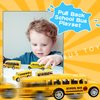 8 Pcs School Bus Toy Pull Back School Bus Yellow School Bus for Boys Girls Kids Birthday Gifts Classroom Rewards, 3 Style