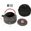 REDCAMP 0.8L Mini Outdoor Camping Kettle, Aluminum Water Pot with Carrying Bag, Compact Lightweight Tea Kettle
