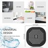 2 Pack Drain Cover Hair Catcher Durable Silicone Drain Protector Hair Stopper for Shower Kitchen Bathroom Bathtub Black