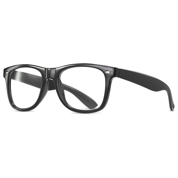 Clear Lens Non-Prescription Retro Fashion Nerd Glasses for Men Women - Cosplay Costume Fake Eyeglasses Frame