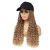 Goddess Box Braids Braiding Hair Baseball Cap Hat Wig Bohemian Curly Ends Box Braids Hat with Braided Hair Extensions for Black White Women Synthetic Braids Hat Wig with Hair Attached (20inch, M30/27)