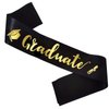 MUMUNN I Graduated Sash for Congrats Grad, Class of 2024 Finally Graduated Cheerleader Senior Graduated Sash for Graduation Party Supplies Favors, Black Gold
