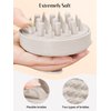 HEETA Hair Scalp Massager for Hair Growth, Shampoo Brush, Scalp Exfoliator with Soft Silicone Bristles, Scalp Scrubber for Dandruff Removal to Relieve Stress, Wet Dry Hair, Updated Material, Beige