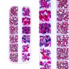 WOKOTO 2 Box Flat Back Pink And Rose AB Nail Rhinestones For Nails Face Rhinestones For Crafts Big Nail Crystal Rhinestones For Acrylic Nails Nail Diamonds For Nails Stones Crystals For Nails