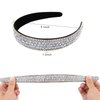 Wecoe Rhinestone Headband Women Girls Fashion Silver Headband Bling Sparkly Crystal Diamond Headband Thin Hair Band Holiday Birthday Gift Short Hair Accessories For Women Girls (Silver)