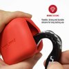 SAFEJAWZ Premium Mouthguard Case with Carabiner Clip. Unique Durable and Flexible Silicone Design to Keep Gum Shields Protected/Clean. Red, One Size