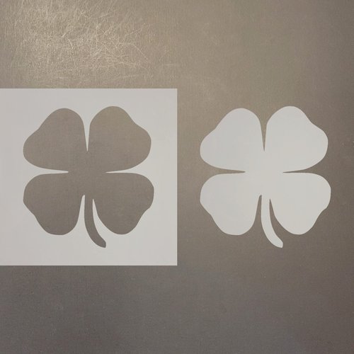Clover 2 Reusable Mylar Stencil - Art Craft Supplies 4 Inch