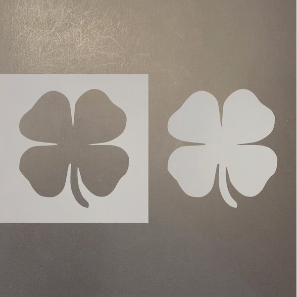 Clover 2 Reusable Mylar Stencil - Art Craft Supplies 4 Inch