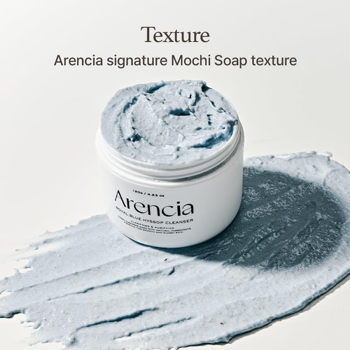 ARENCIA Royal Blue Hyssop Brightening Face Scrub & Exfoliator - Spa Quality - All Skin Types, Vegan, Deep-Cleansing & Moisturizing Facial Cleanser (1.76oz)