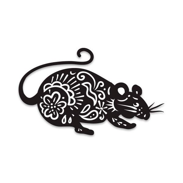 Chinese Zodiac Rat - 12" Vinyl Sticker Waterproof Decal