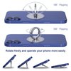 Finger Ring Stands Set Cellphone Ring Holder Transparent Phone Holder 360° Rotation Ring Stand Clear Cell Phone Kickstand Compatible with Most of Phones, Tablets, 3 Pack of Round Silver