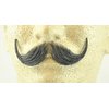 DARK GREY - Spirit Gum Included -100% Human Hair - no. 2013 - REALISTIC! Perfect for Theater - Reusable! Fake Mustache Y