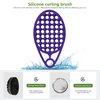 KOUPA Magic Silicone Curly Hair Brush, One Piece Twist Curl Comb for Afro Curls, Washable Hair Tool for Men Women, Purple, 2 Pieces