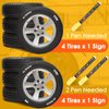 Jietamaseo Paint Pen For Car Tires - White Tire Paint Pen， Waterproof Tire Marker Lettering Paint Pen, Allows You To Get The Real Professional Look Of Car Tires (White-2pcs)
