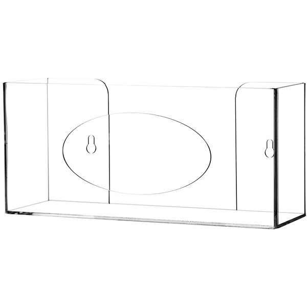 Cq acrylic Clear Wall Floating Glove Rack and Glove Box Dispenser Holder 10"x6.25"x4" Pack of 1