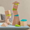 HABA Crooked Tower - 19 Wooden Blocks and 6 Wedges with Pattern Cards for Ages 4+(Made in Germany)