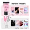 Solid Nail Glue Gel, 30g Nail Gel for Soft Gel Nail Tips with Mini Nail Lamp, Super Strong Nail Glue Gel for Acrylic Nails Extension Fake Nail Tips, Solid Nail Gel and UV LED Nail Light Set
